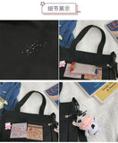 New Large Capacity Cute Girl Shoulder Bag Korean Fashionable Students Inclined Shoulder Bag Nylon Waterproof Handbag Tide