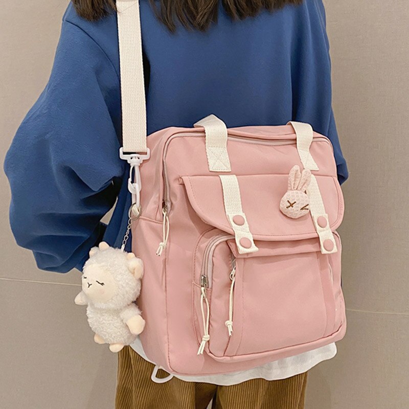 New Lovely Multifunctional Backpack Teenage Girl Portable Travel Bag Female Small Schoolbag Japanese Bag Women Backpacks Kawaii