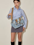 Kylethomasw Designer Casual big Tote Bag Light Blue Denim Handbags for Female Jeans Crossbody Bag Quality women Shoulder Bag Large capacity