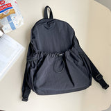 Kylethomasw Lightweight Nylon Women's Bag Youth Zipper Backpack Bag Middle Backpack Korean Preppy Style Ladies Pink Travel Shoulder Bag