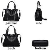 Kylethomasw   Soft Leather Tote Bag High Quality Women Bag Casual Ladies Shoulder Messenger Bag Main Luxury Ladies Messenger Shopping Bag