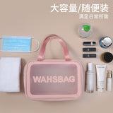 PU Leather Cosmetic Bag PVC Transparent Case Travel Organizer Box with Zipper Different Sizes Wash Clear Makeup Artist Tool Bags