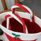 2022 Woman Sweet Cherry Straw Handbag Handmade Woven Crochet Totes Bag Ladies Summer Beach Seaside Holiday Clutch Bags for Girl