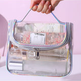 Fashion Transparent Laser Travel Makeup Bag Women Handbag Zipper Wash Organizer Storage Beauty Make Up Waterproof Cosmetic Case