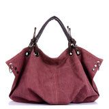 Women Canvas Messenger Bags Female Crossbody Bags Solid Shoulder Bag Fashion Casual Designer Female Handbag Large Capacity Tote