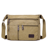 Good Qualtiy Travel Bag Canvas Casual Shoulder Crossbody Outdoor Bags Mens Travel School Retro Zipper Shoulder Bag