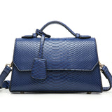 Fashion Blue Ostrich Python Clutch Ladies Bag Snake Pattern Leather Bags Women Hand Bag Girl Ostrich Bag for Party