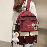 EST New Fashion Women Backpack Laptop Mochila Duck Print School Bag Teenager Girl Bookbag Rucksack Femal Leisure Travel Bagpack